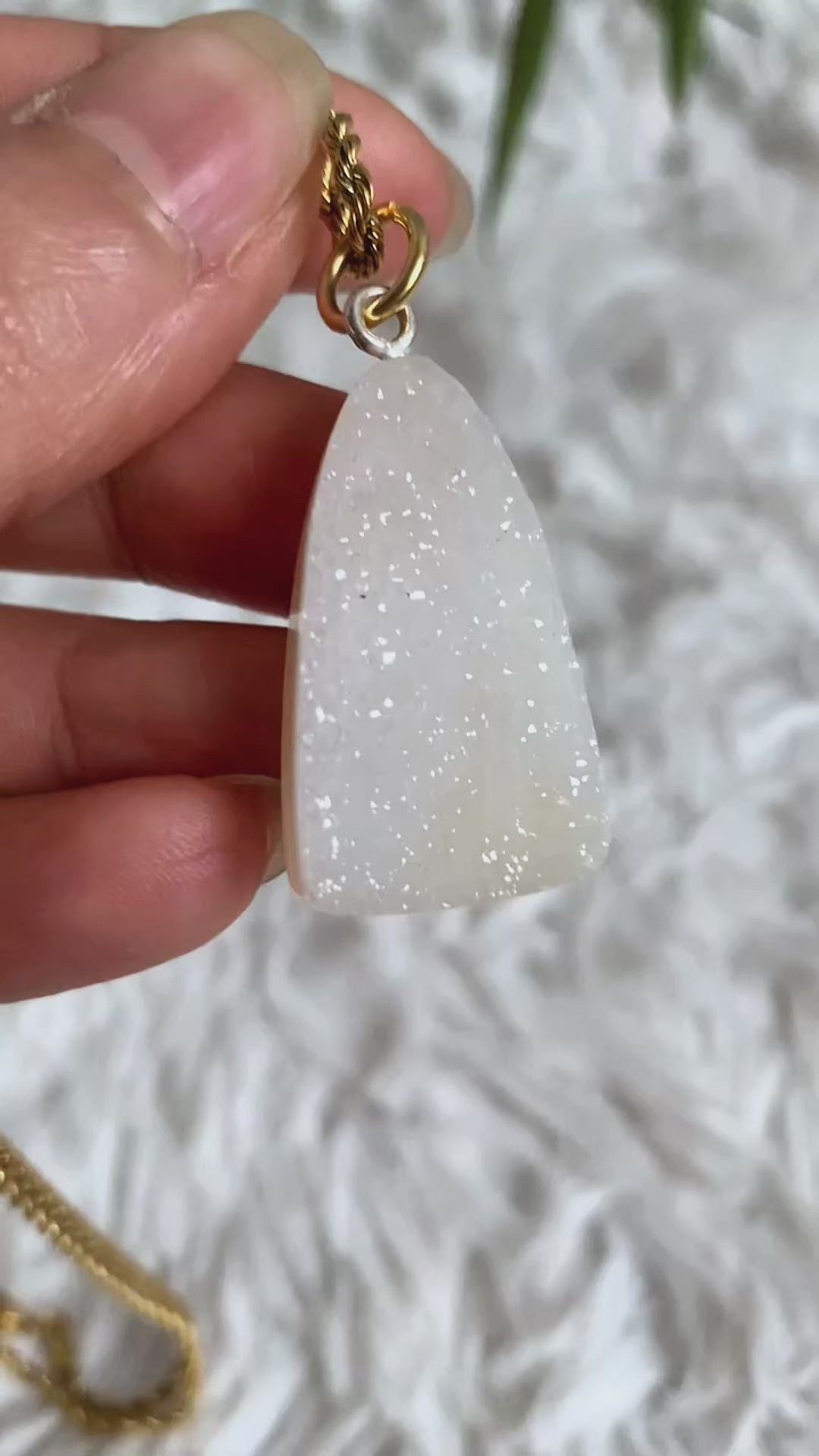 Achat Anhänger (Druzy) Unikat Kette