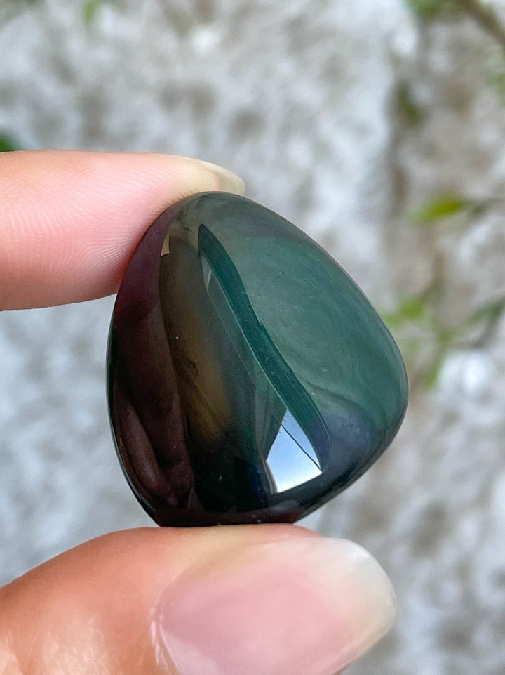 Regenbogen Obsidian Trommelstein - SoulGlow